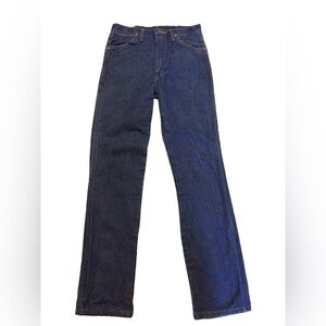 Wrangler Jeans 30 x 32 Dark Blue Straight 100% Cotton Cowboy Rodeo Western
